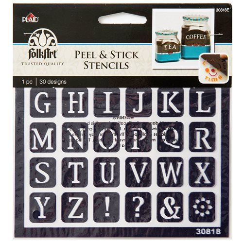 Plaid ® Peel & Stick Stencils - Old School - 30818