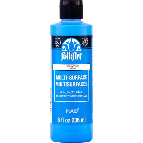 FolkArt ® Multi-Surface Metallic Acrylic Paints - Sapphire, 8 oz. - 4692