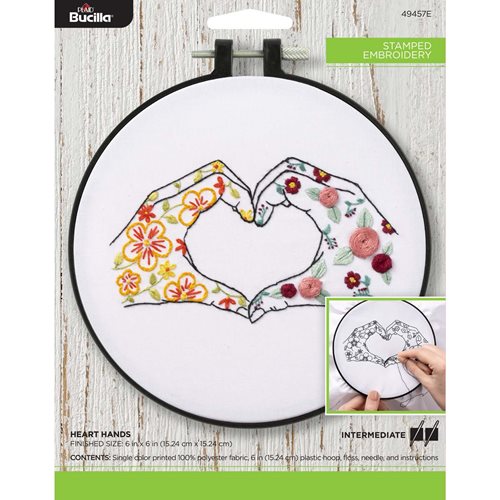 Bucilla ® Stamped Embroidery - Heart Hands - 49457E