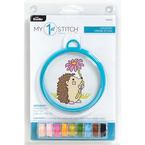 Bucilla ® My 1st Stitch™ - Counted Cross Stitch Kits - Mini - Hedgehog - 47891E
