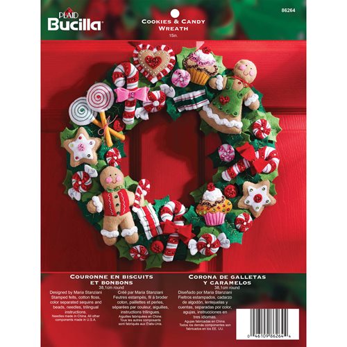 Bucilla ® Seasonal - Felt - Home Decor - Cookies and Candy Wreath - 86264