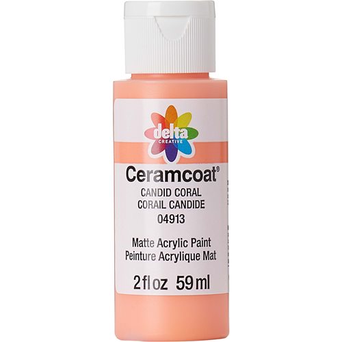 Delta Ceramcoat Acrylic Paint - Candid Coral, 2 oz. - 04913