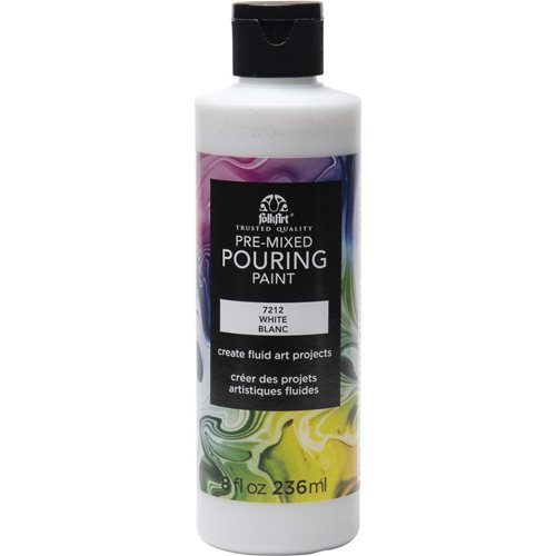 FolkArt ® Pre-mixed Pouring Paint - White, 8 oz. - 7212