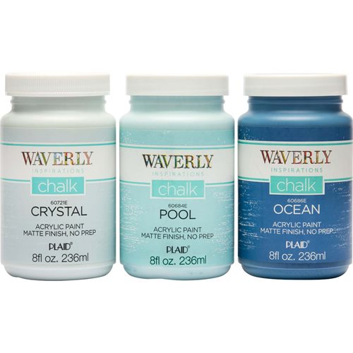 Waverly ® Inspirations Chalk Finish Acrylic Paint Set - Blues, 3 pc. - 13404