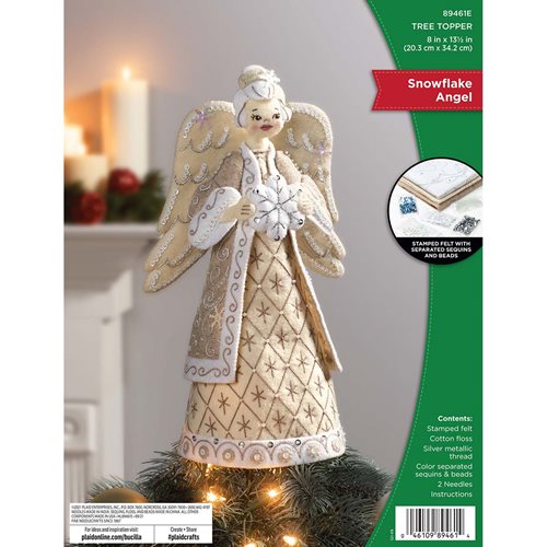 Bucilla ® Seasonal - Felt - Tree Topper - Snowflake Angel - 89461E
