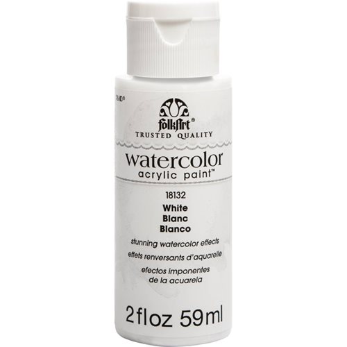 FolkArt ® Watercolor Acrylic Paint™ - White, 2 oz. - 18132