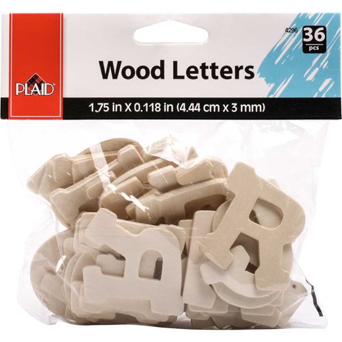 Plaid ® Wood Surfaces - Letter Packs - Fun Font - 4296E