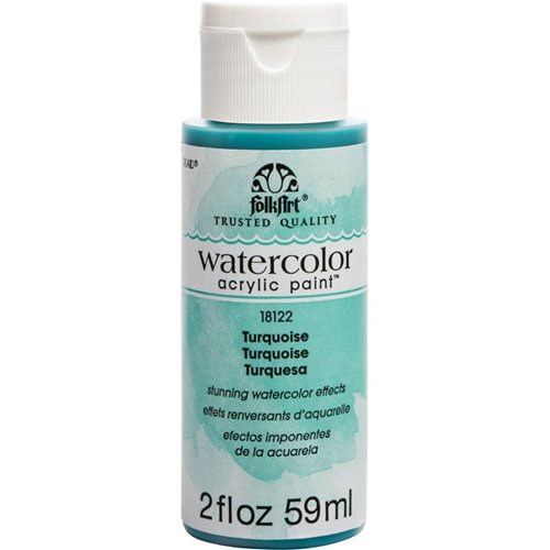 FolkArt ® Watercolor Acrylic Paint™ - Turquoise, 2 oz. - 18122